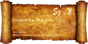 Szekerka Muriel névjegykártya